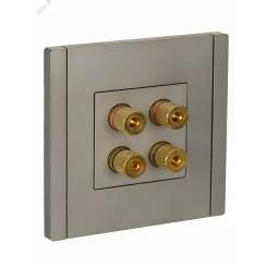 FORTE&PIANO Аудиорозетка 4-местная FP539 сталь IEK FORTE&PIANO Аудиорозетка 4-местная FP539 сталь IEK