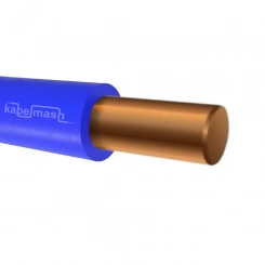 Провод силовой ПуВ 1х6ок синий ТРТС однопроволочный