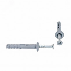 Дюбель-гвоздь грибовидный бортик. полипропилен 6х40мм (100 шт/уп) Дюбель-гвоздь грибовидный бортик. полипропилен 6х40мм (100 шт/уп)