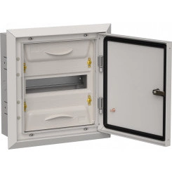 TITAN 5 Корпус металлический ЩРв-12 (1х12) 380х365х130мм IP31 серый (одна дверь)