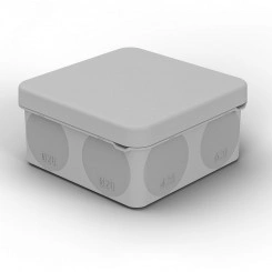 Коробка распаячная для прямого монтажа ОУ, HF, 80х80х40 мм, IP67 (мембранные вводы) Коробка распаячная для прямого монтажа ОУ, HF, 80х80х40 мм, IP67 (мембранные вводы)