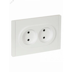 FORTE&PIANO Розетка 2-местная без заземления с защитными шторками безвинтовое крепление 10А FP225 белый IEK FORTE&PIANO Розетка 2-местная без заземления с защитными шторками безвинтовое крепление 10А FP225 белый IEK