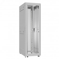 Шкаф серверный 42U 800х1000 передняя дверь: двустворчатая перфорированная IP20. задняя дверь: двустворчатая глухой металл IP51. боковые панели: глухой металл. цвет: серый RAL7035 
