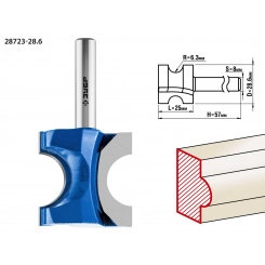 Фреза полустержневая 28,6x25мм, радиус 6.3мм Фреза полустержневая 28,6x25мм, радиус 6.3мм