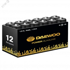 Элемент питания LR03 (AAА) DAEWOO Power Alkaline, упаковка 12 шт.