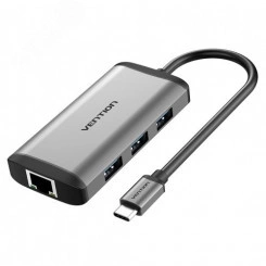 Хаб USB Type C 6 в 1, USB 3.1, HDMI 19, RJ45