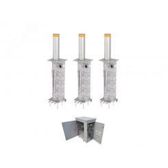 Блокиратор автоматический выдвижной серии TBD, диаметр 220, высота 600 мм, 3 болларда. Блокиратор автоматический выдвижной серии TBD, диаметр 220, высота 600 мм, 3 болларда.