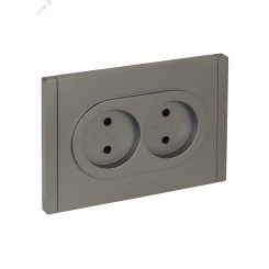 FORTE&PIANO Розетка 2-местная без заземления с защитными шторками безвинтовое крепление 10А FP525 сталь IEK FORTE&PIANO Розетка 2-местная без заземления с защитными шторками безвинтовое крепление 10А FP525 сталь IEK