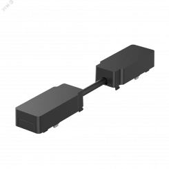 Коннектор питания прямой для соединения шинопроводов магнитной системы Galakti 150x26x15 мм чёрный Коннектор питания прямой для соединения шинопроводов магнитной системы Galakti 150x26x15 мм чёрный