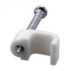 Крепеж кабеля плоский 6х4 мм, белый (50 шт/уп) Крепеж кабеля плоский 6х4 мм, белый (50 шт/уп)