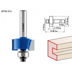 Фреза фальцевая 25.4x13мм, хвостовик 8мм