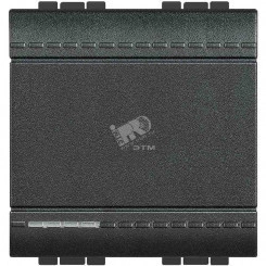 LivingLight Переключатель промежуточный с механическими клеммами 2 модуля антрацит