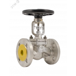 Клапан (Вентиль) запорный сильфонный фланцевый DN20 PN40, сталь нержавеющая