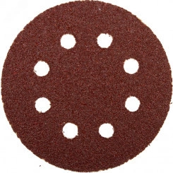 Круг шлифовальный ''Мастер'' универсальный, из абразивной бумаги на велкро основе, 8 отверстий, Р40, 125мм, 5шт Круг шлифовальный ''Мастер'' универсальный, из абразивной бумаги на велкро основе, 8 отверстий, Р40, 125мм, 5шт