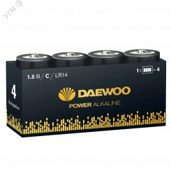 Элемент питания LR14 DAEWOO Power Alkaline,  упаковка 4 шт.