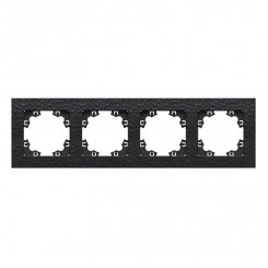 Рамка фактурная 4 поста универсальная UNIVersal Афина графит (еврослот) Рамка фактурная 4 поста универсальная UNIVersal Афина графит (еврослот)