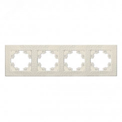 Рамка фактурная 4 поста универсальная UNIVersal Афина слоновая кость (ivory) (еврослот) Рамка фактурная 4 поста универсальная UNIVersal Афина слоновая кость (ivory) (еврослот)