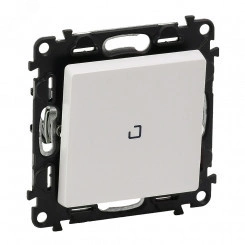 Valena LIFE Переключатель 10АХ 250В с подсветкой с лицевой панелью безвинтовые зажимы белый