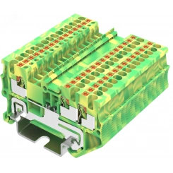 Клемма TP 1-2 земля, Push-in, сечение 1,5 мм. кв., желто-зеленая