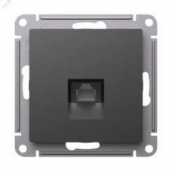 ATLASDESIGN РОЗЕТКА компьютерная RJ45, кат. 6A, механизм, БАЗАЛЬТ ATLASDESIGN РОЗЕТКА компьютерная RJ45, кат. 6A, механизм, БАЗАЛЬТ