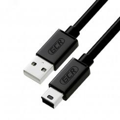 Кабель USB 2.0 AM на Mini USB B, морозостойкий, 0.3 м., черный