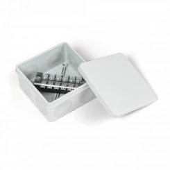 Коробка распределительная двухкомпонентная (HF) в комплекте с 6-кл. зажимами, сечение до 2,5 мм?, 100х100х50 серая Коробка распределительная двухкомпонентная (HF) в комплекте с 6-кл. зажимами, сечение до 2,5 мм?, 100х100х50 серая