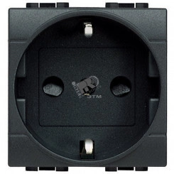 Розетка 2П с заземлением 10А/16А с защитными шторками 2 модуля Розетка 2П с заземлением 10А/16А с защитными шторками 2 модуля