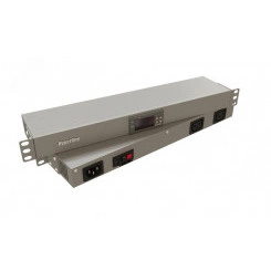 Микропроцессорная контрольная панель 1U для всех шкафов 19'. подключение до двух устройств. датчик температуры. кабель питания. цвет серый (RAL 7035)