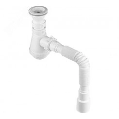 Сифон ЭКОНОМ для кухни 1 1/2'х40 (выпуск с пластиковой решеткой) с гофротрубой 40х40/50 Сифон ЭКОНОМ для кухни 1 1/2'х40 (выпуск с пластиковой решеткой) с гофротрубой 40х40/50