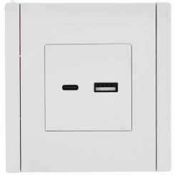 FORTE&PIANO Розетка USB A+C 3,1А FP250 белый IEK