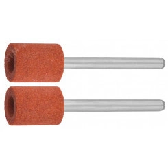 Цилиндр абразивный шлифовальный на шпильке, P 120, d 9,5x12,7х3,2 мм, L 45мм, 2шт Цилиндр абразивный шлифовальный на шпильке, P 120, d 9,5x12,7х3,2 мм, L 45мм, 2шт