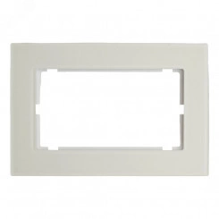 Рамка 2-местная (без перемычки), стекло, серия Катрин, белый матовый, GFR00-7012-01М Рамка 2-местная (без перемычки), стекло, серия Катрин, белый матовый, GFR00-7012-01М