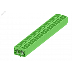 Клемма TB 2-2 фронт. подключение с защелк.ножками, сечение 2,5 мм. кв., зеленый