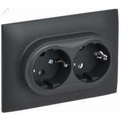 SKANDY Розетка 2-местная с заземлением без защитных шторок 16А в сборе SK-R08T титан IEK SKANDY Розетка 2-местная с заземлением без защитных шторок 16А в сборе SK-R08T титан IEK