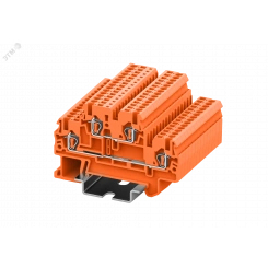 Клемма TC 2-уровневая пружинная, 1,5 мм. кв., оранжевая