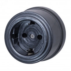 Розетка Лизетта с заземлением, пластик, цвет Серебряный Век Розетка Лизетта с заземлением, пластик, цвет Серебряный Век