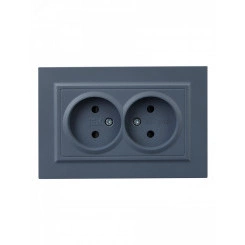 BRITE Розетка 2-местная без заземления с защитными шторками 10А в сборе РСш12-2-БрМ маренго IEK BRITE Розетка 2-местная без заземления с защитными шторками 10А в сборе РСш12-2-БрМ маренго IEK