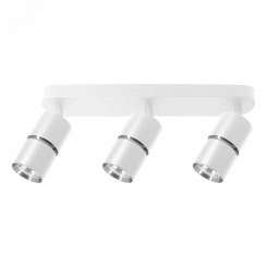 Светильник ДБО 3хGU10 без ламп наклонный белый хром Светильник ДБО 3хGU10 без ламп наклонный белый хром