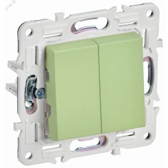 SKANDY Выключатель 2-клавишный 10А SK-V04G мятный IEK SKANDY Выключатель 2-клавишный 10А SK-V04G мятный IEK