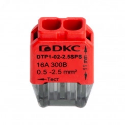 Клемма строительно-монтажная (СМК) на 2 проводника до 2.5 кв. мм. на токи до 16А (красная) Клемма строительно-монтажная (СМК) на 2 проводника до 2.5 кв. мм. на токи до 16А (красная)