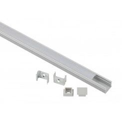 Комплект с накладным анодированным профилем 1612-1m 16х12мм, 1м, серебристый САВ261