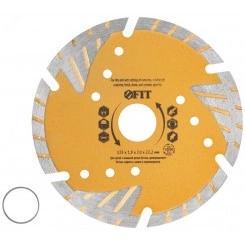 Диск отрезной алмазный универсальный с защитными секторами (сухая и влажная резка) 125х1.9х7х22.2 мм Диск отрезной алмазный универсальный с защитными секторами (сухая и влажная резка) 125х1.9х7х22.2 мм