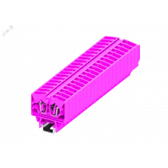 Клемма TB 1-1 на DIN-15, фронт.подключение, сечение 2,5 мм. кв., розовый