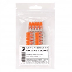 Клемма универсальная СМК 221-415 (5шт.) Клемма универсальная СМК 221-415 (5шт.)