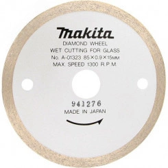 Диск алмазный сплошной по стеклу 85x15x0,9x4 мм (мокрый рез)