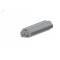Клемма TB 1-1 с бок. подключ. с крепеж.фланцами, сечение 1,5 мм. кв., серая