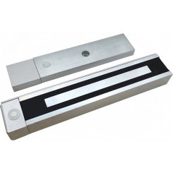 Замок электромагнитный ALM-350FB-G-12/24V, усилие удержания якоря 350 кгс, серый