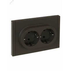 FORTE&PIANO Розетка 2-местная с заземлением с защитными шторками безвинтовое крепление 16А FP323 серый IEK FORTE&PIANO Розетка 2-местная с заземлением с защитными шторками безвинтовое крепление 16А FP323 серый IEK