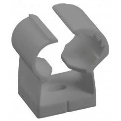 Клипса с фиксатором для гладких труб d=14-18мм серая (40шт/упак) IEK Клипса с фиксатором для гладких труб d=14-18мм серая (40шт/упак) IEK