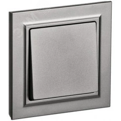 BRITE Выключатель одноклавишный 10А в сборе ВСР10-1-0-БрС сталь IEK BRITE Выключатель одноклавишный 10А в сборе ВСР10-1-0-БрС сталь IEK